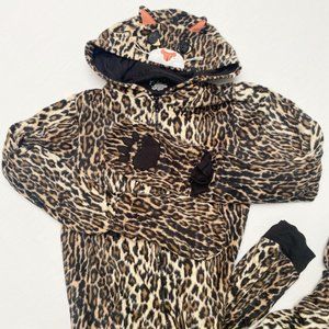 Nick & Nora - Kitty Hooded Onesie pj, SIze M